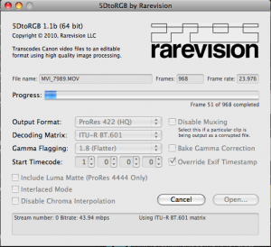 Rarevision 5DToRGB interface